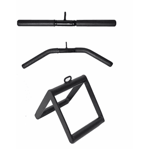 Kit Puxadores Musculação Academia Reto Curvo Puley... - KLMASTERFITNESS