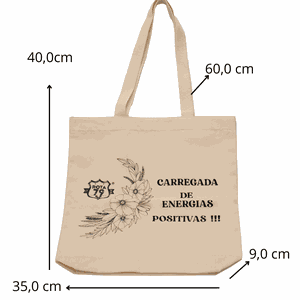 ECOBAG de algodão Bolsa sacola ecológica Naturalli ROTA79