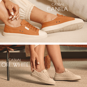 Kit 2 pares Tênis Casual Canela + Tênis Casual Off...