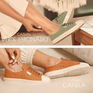 Kit 2 pares Tênis Casual Verde Estonado + Tênis Ca...