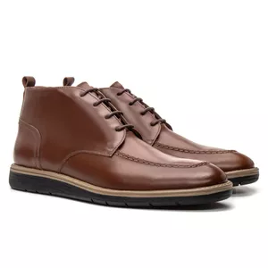 Bota Masculina Davi Couro Latego Caramelo - Alex Senne | Sapatos Sociais Premium