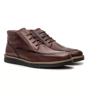 Bota Masculina Luciano Couro Floater Pinhão - Alex Senne | Sapatos Sociais Premium