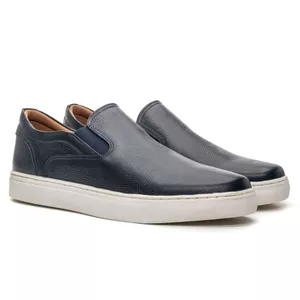 Sapato Masculino Mathias Couro Floater Marinho - Alex Senne | Sapatos Sociais Premium