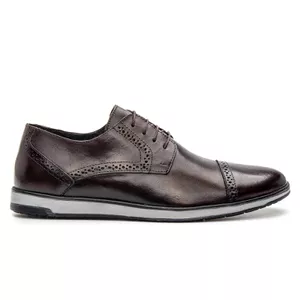 Oxford Casual Masculino Derby Furos Café - Bigioni
