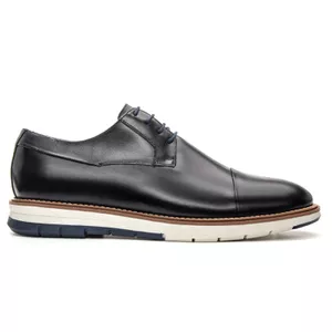 Sapato Casual Derby Masculino Linha Porto Preto - Bigioni