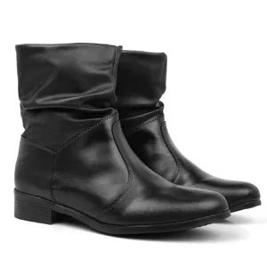 Coturno Preto Feminino Cano médio - Borgatta 