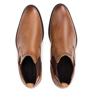 Bota social Paris em Couro Bege Kéffor 