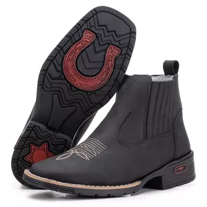 Bota sertaneja Couro Preto Kéffor