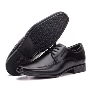 Sapato Social De Couro Masculino Bino Fino Preto Berlim
