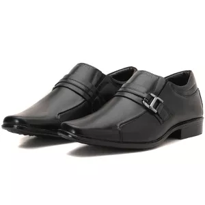 Sapato Social Masculino Em Couro Cor Preto Linha Berlim