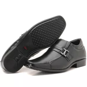Sapato Social Masculino Em Couro Cor Preto Linha Berlim
