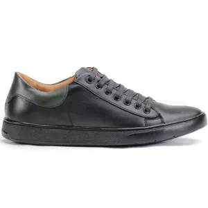 Sapatênis Casual Masculino Forro Couro Preto Kéffor Califórnia