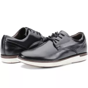 Sapato Masculino Oxford Em Couro Cor Preto Kéffor Linha Cronos