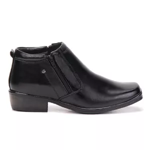 Bota Social Masculina Couro Legítimo Preto Arizona Country