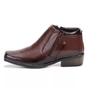 Bota Social Masculina Couro Legítimo Marrom Arizona Country