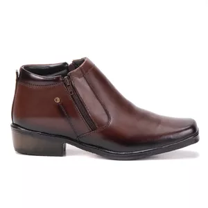 Bota Social Masculina Couro Legítimo Marrom Arizona Country