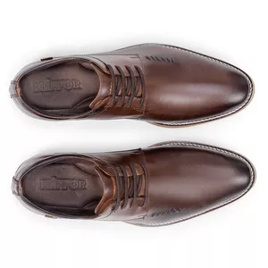 Sapato Social Marrom Masculino de Couro Paris Moderno 