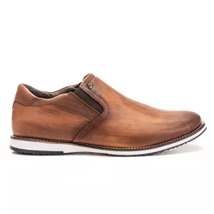 Sapato Oxford De Couro Marrom Fosco Macio Bico Redondo Play