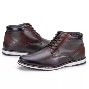 Sapato Oxford Derby De Couro Cano Curto Marrom Macio Play