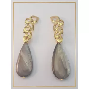 Brinco Folheado à Ouro 18k Nublado - 2418 - MARINA JOIAS