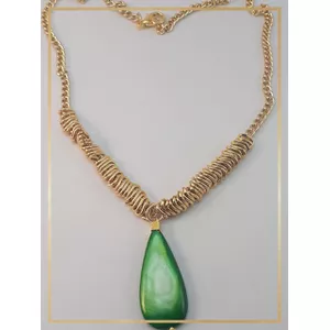 Colar Folheado Ouro 18k Madre Pérola Esverdeado - ... - MARINA JOIAS