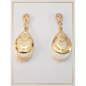 Brinco folheado a Ouro 18k Denise - 2436 - MARINA JOIAS