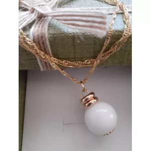 Colar folheado a ouro 18k Vidro Bolinha Branca - 4... - MARINA JOIAS