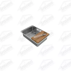 CUBA INOX MASSIMA 64X44X20 EMB/SOB C/VALV.+TABUA+C... - Sperandio
