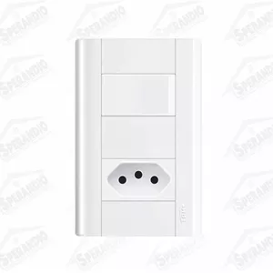 CONJUNTO 1 INTERRUPTOR SIMPLES + 1 TOMADA 10A - FA... - Sperandio