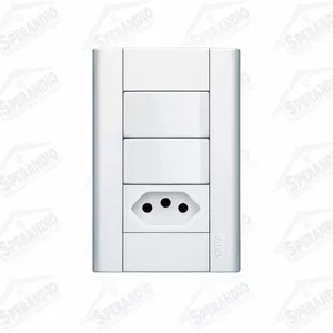 CONJUNTO INTERRUPTOR 2 TECLAS PARALELAS + TOMADA 1... - Sperandio
