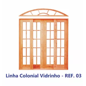 PORTA MADEIRA COLONIAL VIDRO EM ANGELIM PEDRA MACI... - Sperandio