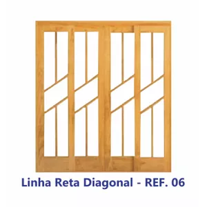 PORTA MADEIRA RETA VIDRO DIAGONAL EM ANGELIM PEDRA... - Sperandio