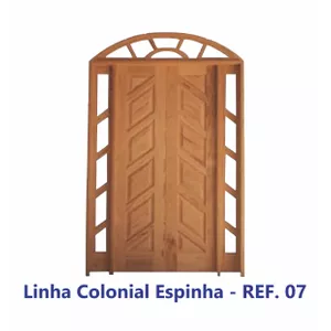 PORTA MADEIRA COLONIAL VIDRO/ALMOFADA ESPINHA EM A... - Sperandio