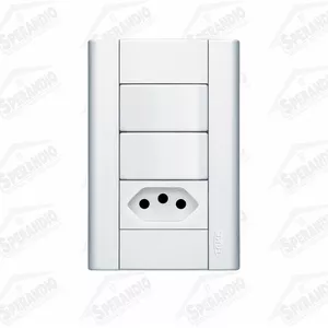 CONJUNTO INTERRUPTOR 2 TECLAS SIMPLES + TOMADA 20A... - Sperandio