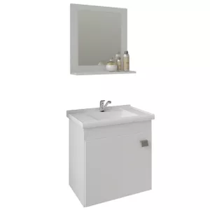 ARMÁRIO DE BANHEIRO IRIS 44CM COM ESPELHEIRA BRANC... - Sperandio