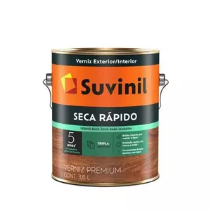VERNIZ 3,6LT SECA RAPIDO BASE AGUA NATURAL BRILHAN... - Sperandio