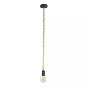 PENDENTE SAILOR CORDA SISAL 1000MM E-27 PRETO LISO... - Sperandio