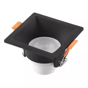 SPOT PRETO RECUADO DE EMBUTIR QUADRADO 74MM 3W LED... - Sperandio