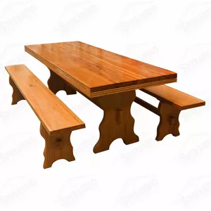 MESA MARACATIARA/GARIBU 2,50MT COM BANCOS - Sperandio