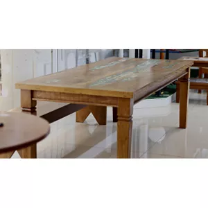 MESA JANTAR RÚSTICA DMARCO 2,50X1,00MT C/RESIDUOS - Sperandio