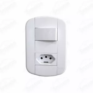 INTERRUPTOR 1 TECLA SIMPLES + TOMADA 20A FAME BLAN... - Sperandio