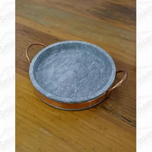 FRIGIDEIRA DE PEDRA COM ALÇA DE COBRE - Sperandio