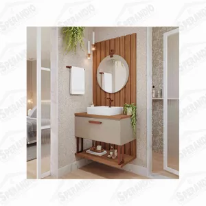 ARMÁRIO DE BANHEIRO DUNA 80CM C/CUBA SEM ESPELHEIR... - Sperandio