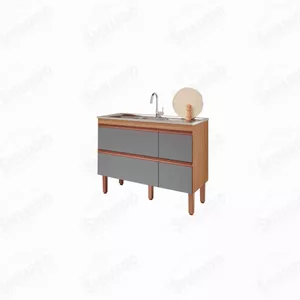 ARMÁRIO DE COZINHA PRISMA 1,44 - TITÂNIO - Sperandio