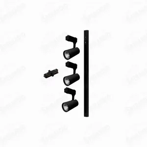 KIT 3 SPOTS 7W C/TRILHO 1,00 MT 3000K PRETO - Sperandio