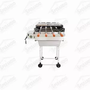 CHURRASQUEIRA RODAS INOX 4 ESPETOS BRAZEIRO AL - R... - Sperandio