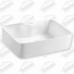 CUBA SOBREPOR RETANGULAR MARSELHA 49X38X13CM BRANC... - Sperandio
