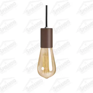 PENDENTE VINTAGE ALUM. LISO CABO PP PRETO 1XE27 - ... - Sperandio