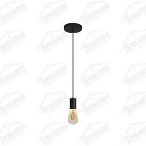 PENDENTE VINTAGE ALUM. LISO CABO PP PRETO 1XE27 - ... - Sperandio