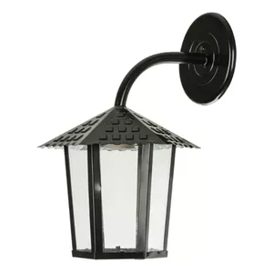 ARANDELA COLONIAL SEXT.1XE27 PRETO VIDRO LISO - Sperandio